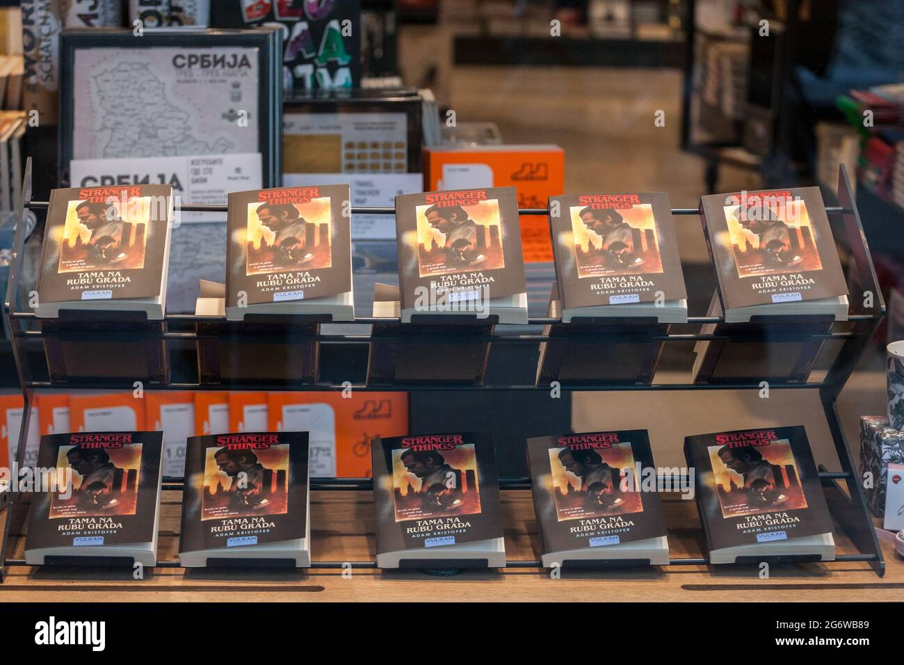 Picture of books of Stranger things, the second part of the novel written  by Adam Christopher, Stranger Things: Darkness on the Edge of Town, for  sale Stock Photo - Alamy