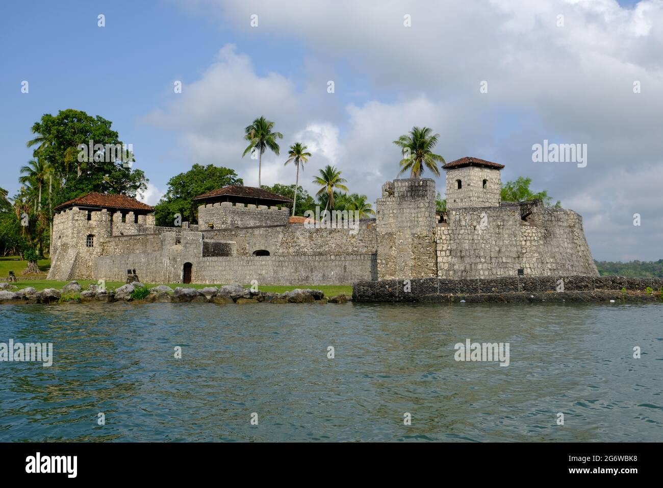 Guatemala Livingston - Spanish Fort Castle San Felipe - Castillo de San Felipe Stock Photo