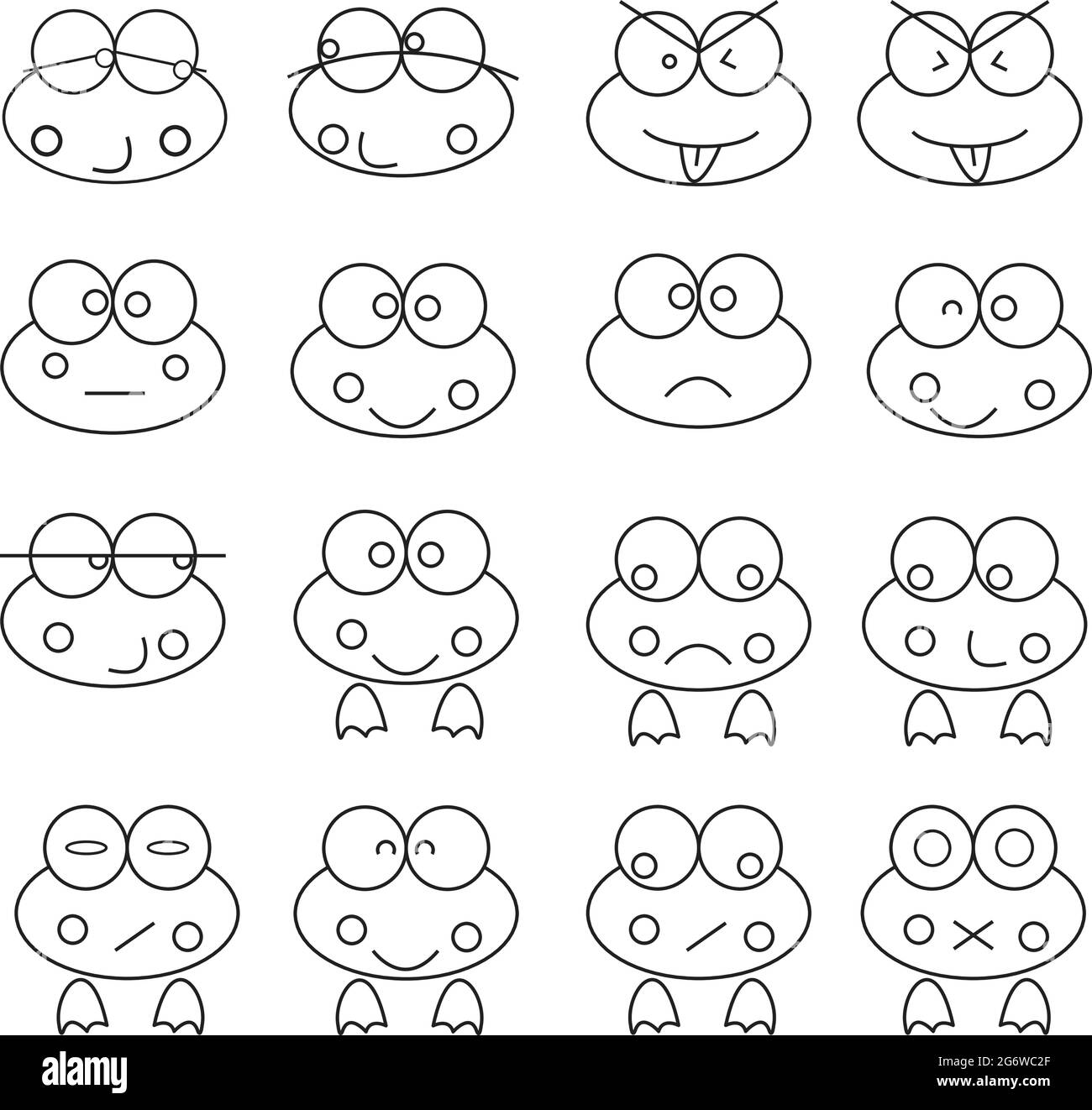 frog icon vector. frog icon design can be used for icon logos, applications, and others Stock Vector