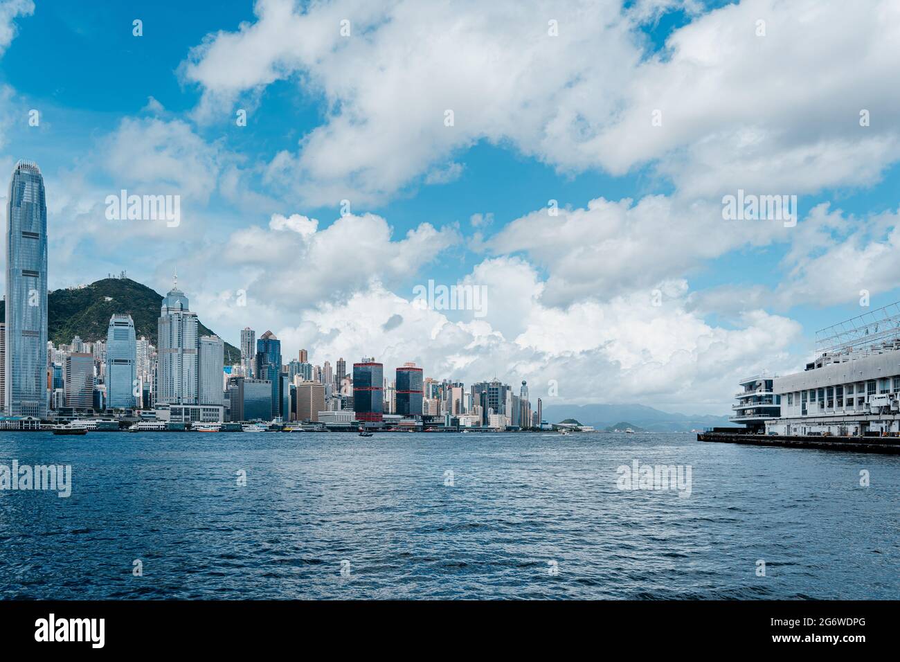 Panorama of Victoria Harbor of Hong Kong Stock Photo - Alamy