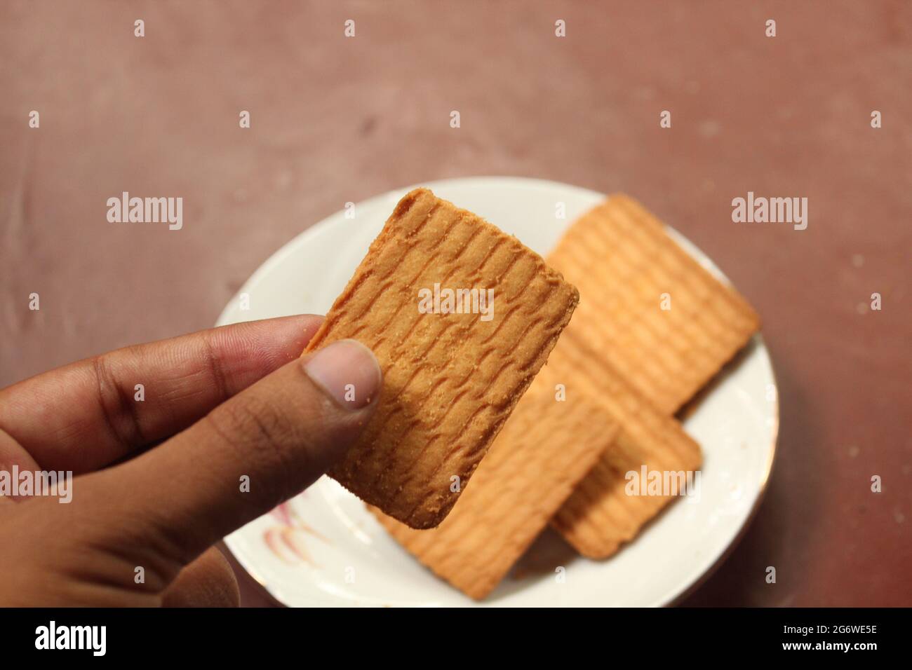 Wheat made delicious biscuits on plate, Bangladeshi popular biscuit