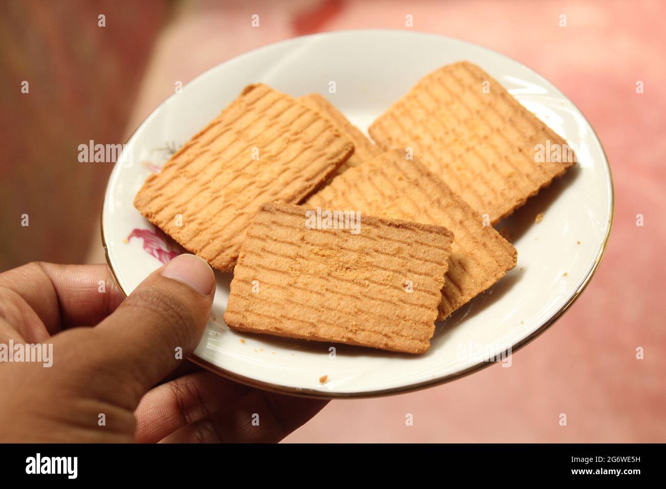Wheat made delicious biscuits on plate, Bangladeshi popular biscuit