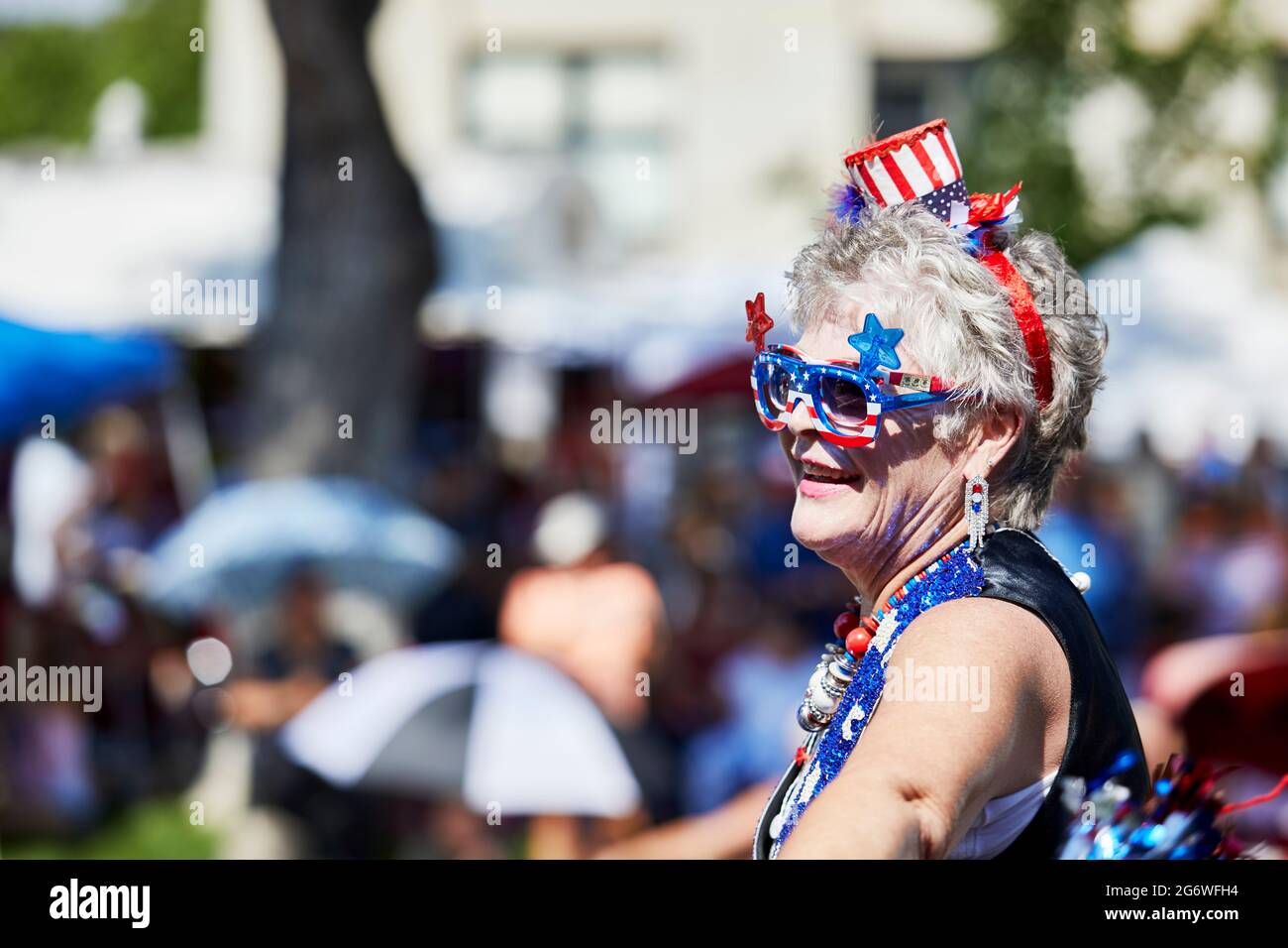 Prescott, Arizona, USA July 3, 2021 Woman dressed in costume