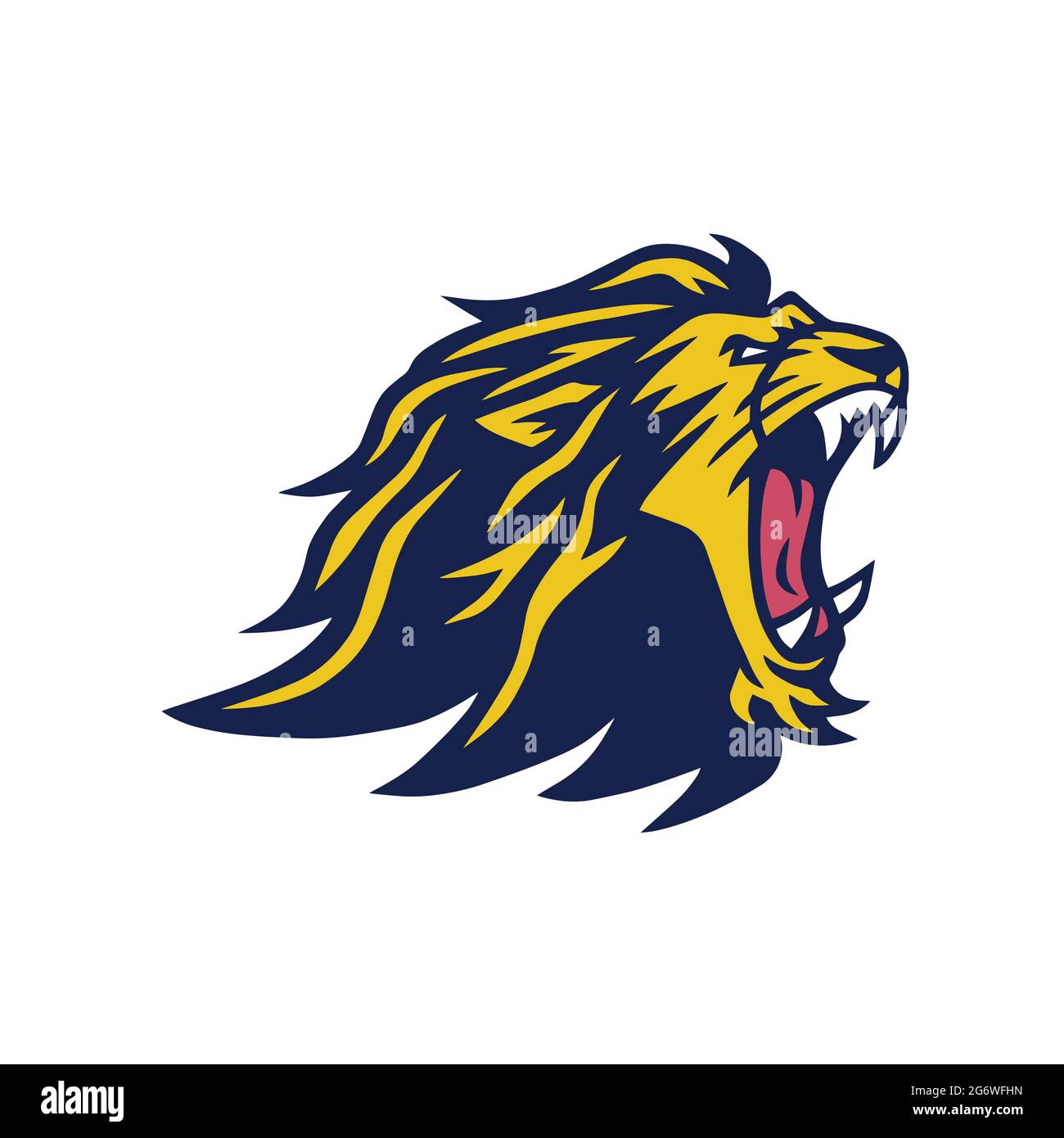 Angry Lion Head Mascot Vector Stock Vector