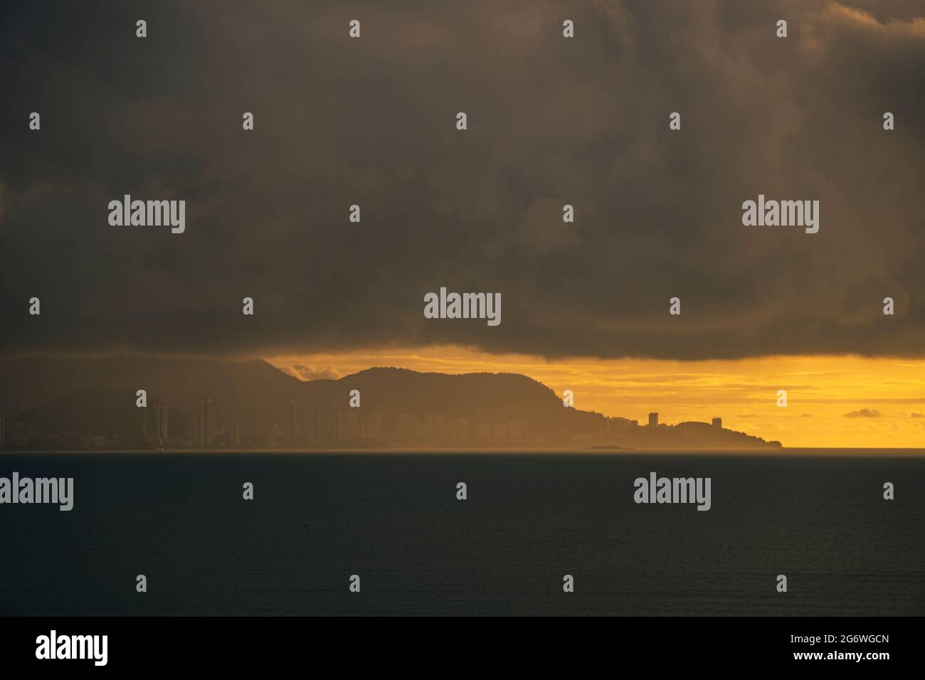 Sunset Dark Cloud Stock Photo