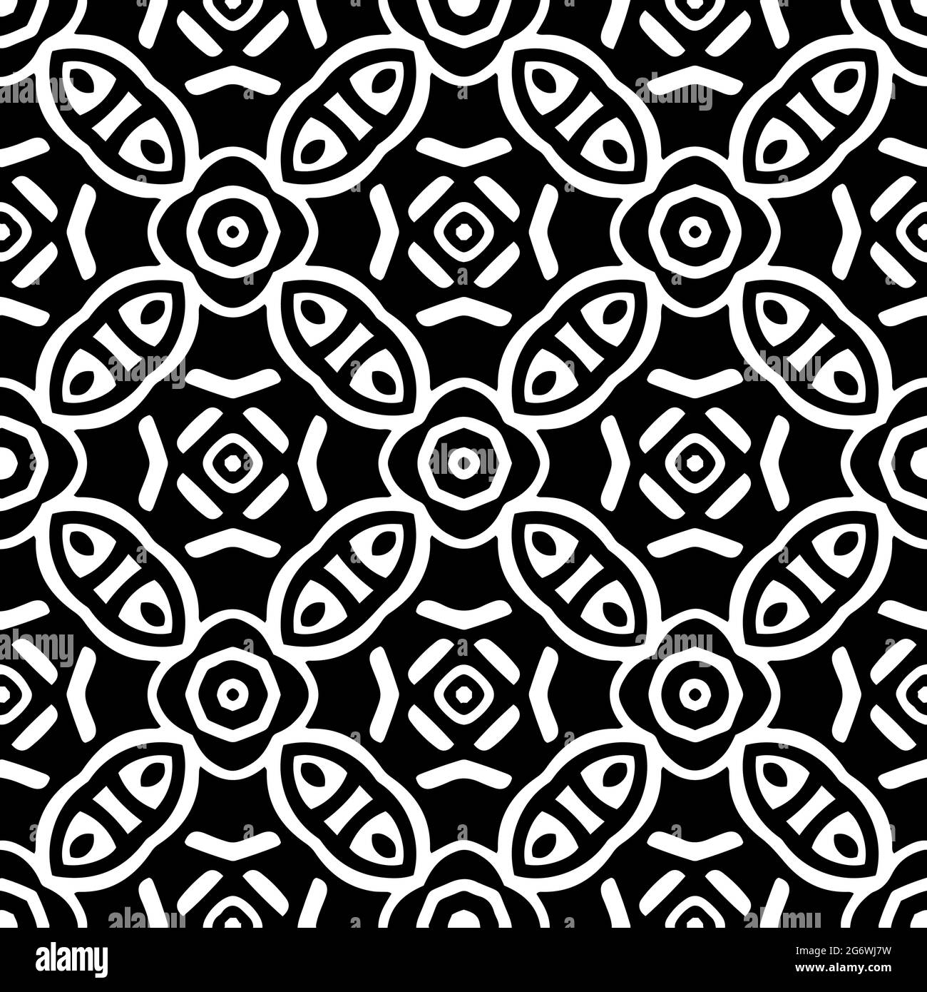 Black And White Seamless Pattern.retained White Elements To Easily 