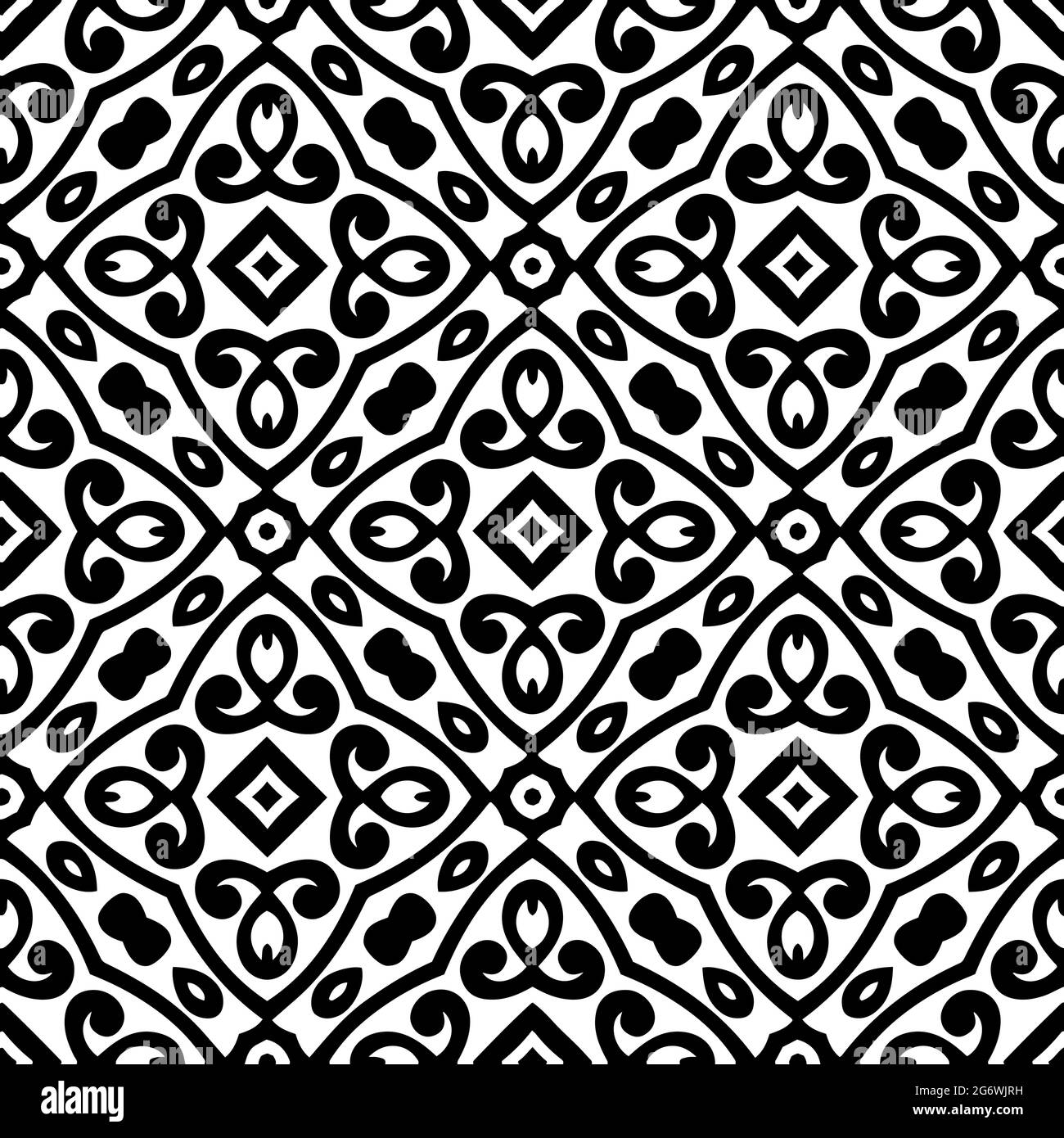 Black and white seamless pattern.retained white elements to easily ...