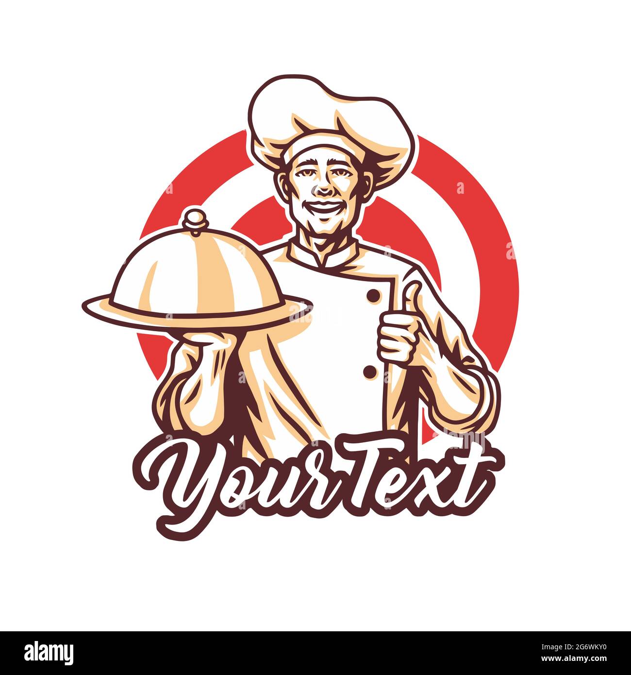 Chef Logo for Restaurant, Cafe, Bistro. Vector Illustration Design