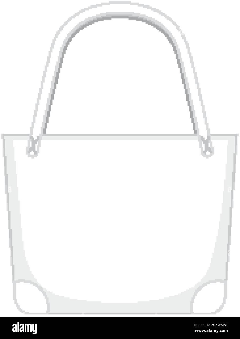 Front of basic white handbag isolated illustration Stock Vector Image