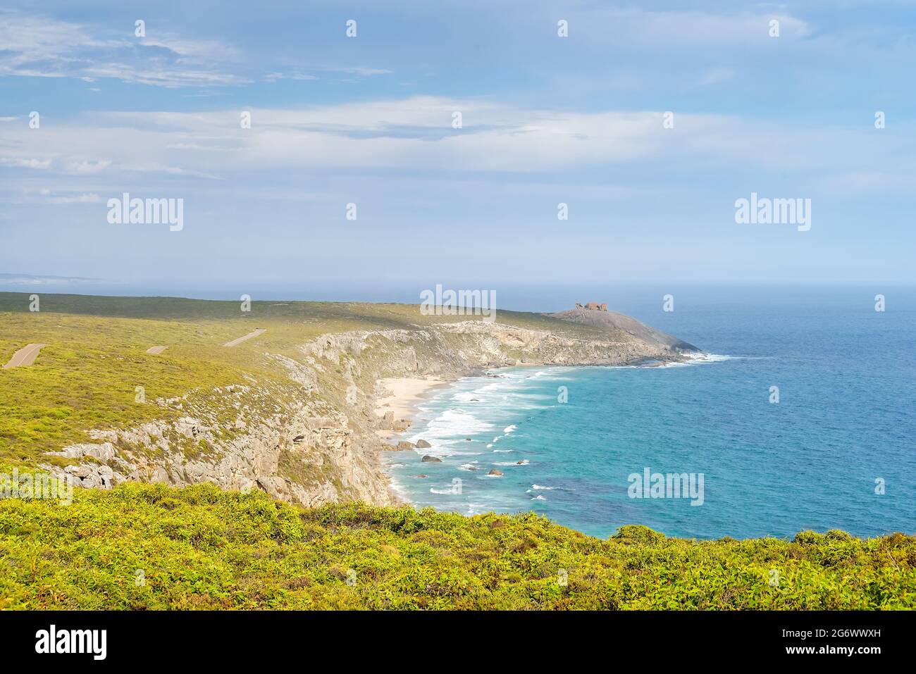 Remarkable Rocks viewed from the lookout, Kangaroo Island, South Australia Stock Photo