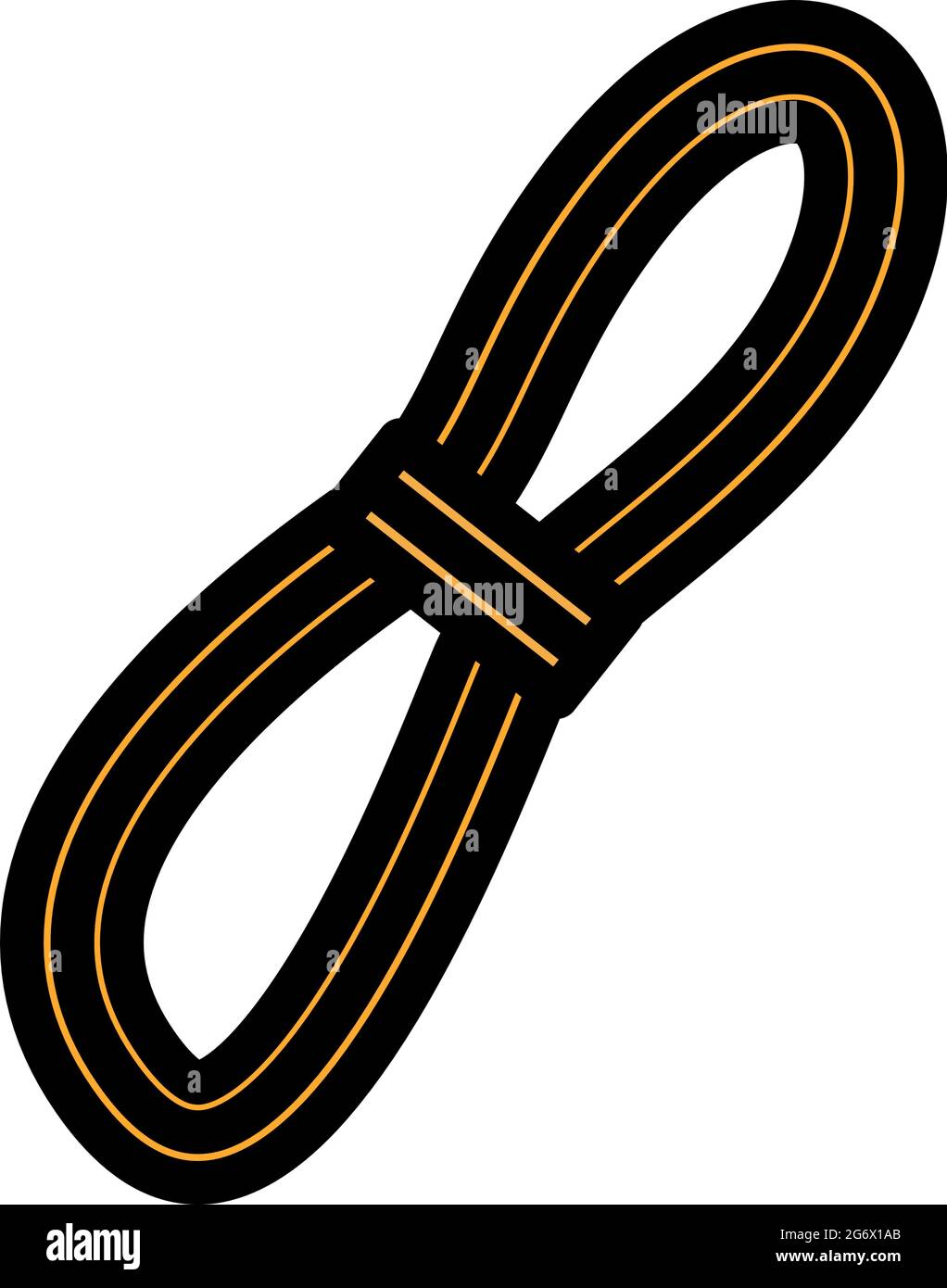 Climbing Rope Icon. Editable Bold Outline With Color Fill Design ...