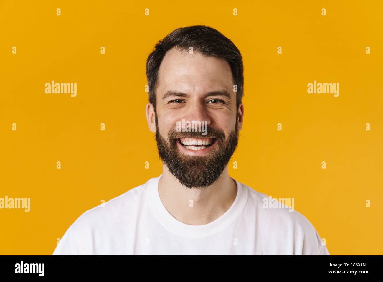 Portrait happy laughing bearded hi-res stock photography and images - Alamy