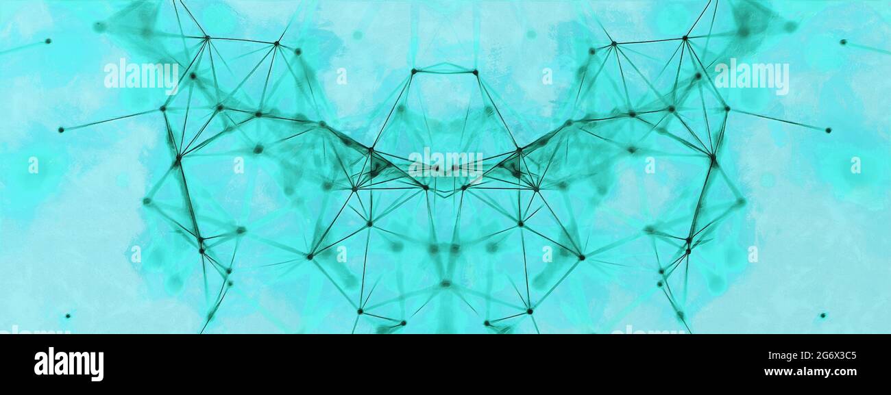 Blue connected lines points hi-res stock photography and images - Alamy