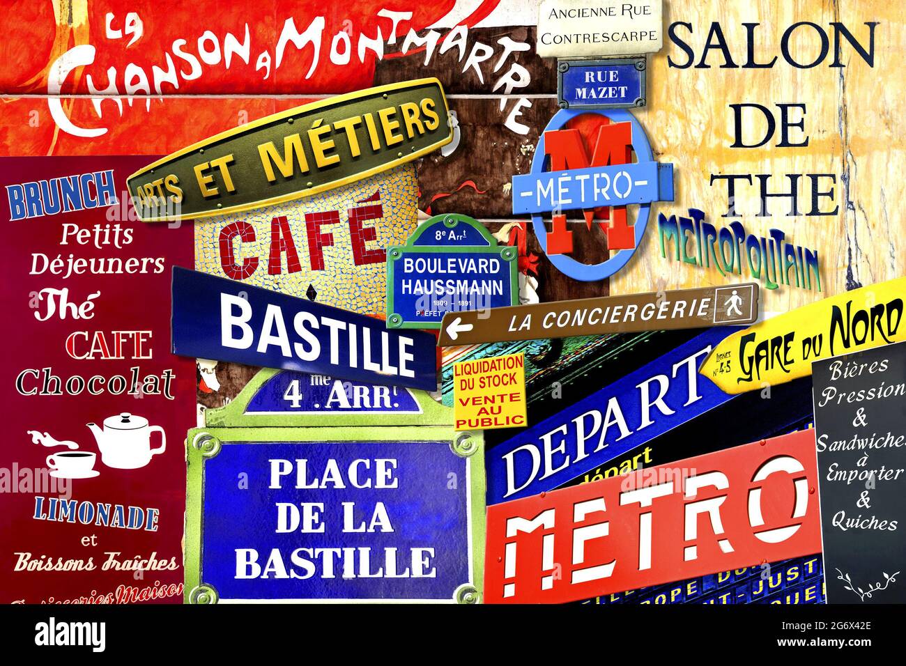 Paris, France. Metro sign (Cite station) Stock Photo