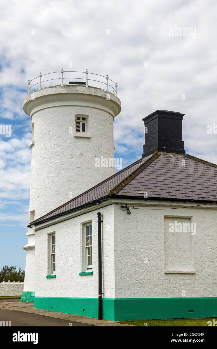 Disused Lighthouse at Nash Point on the Glamorgan Heritage Coast south Wales Stock Photo