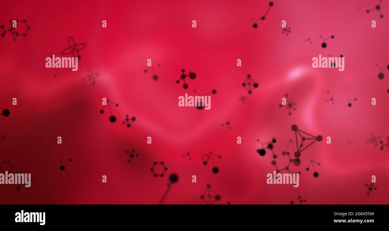 Image of multiple 3d black molecules Stock Photo - Alamy