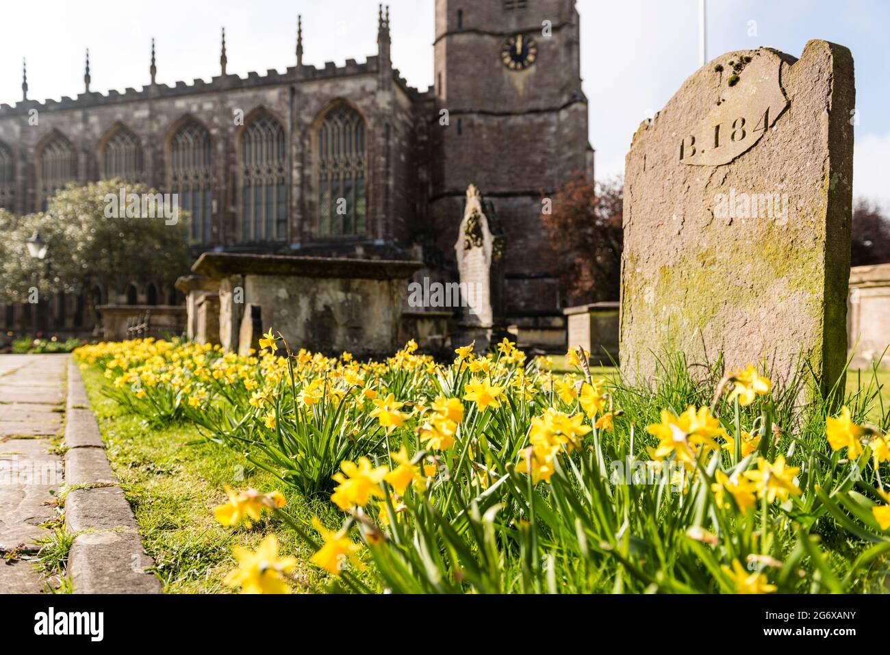 St Mary churchyard, Tetbury, Gloucestershire Stock Photo