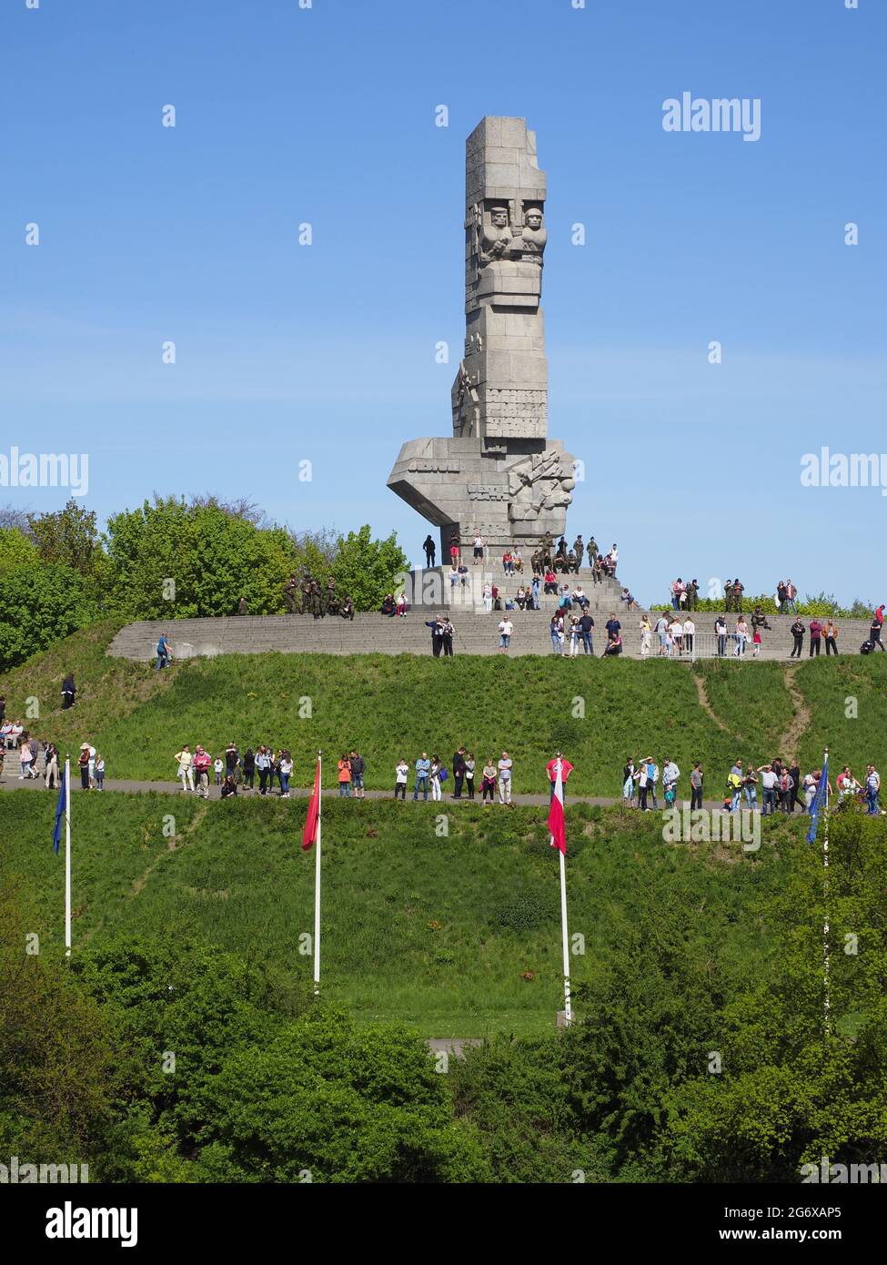 Monument to the Defenders of Westerplatte Gdansk Poland sea port on the