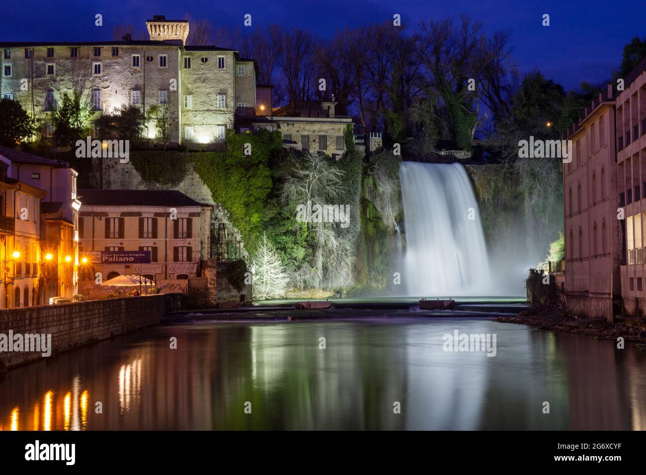 Isola del Liri, Italy 10 February 2020 Long exposure and night view