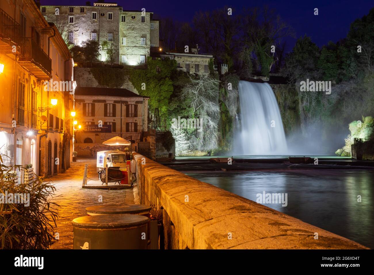 Isola del Liri, Italy 10 February 2020 Long exposure and night view