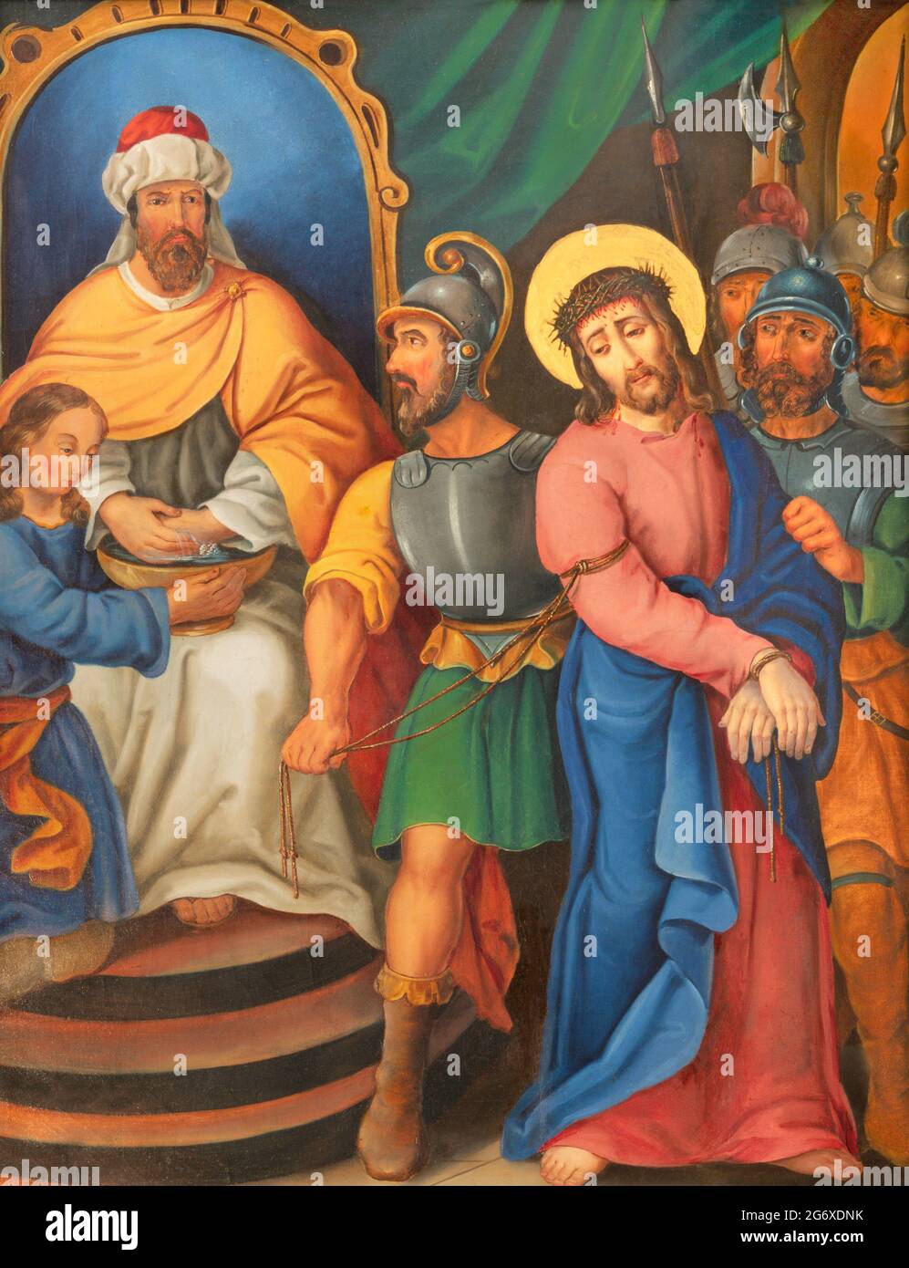 VIENNA, AUSTIRA JUNI 17, 2021 The painting Jesus before Pilate as