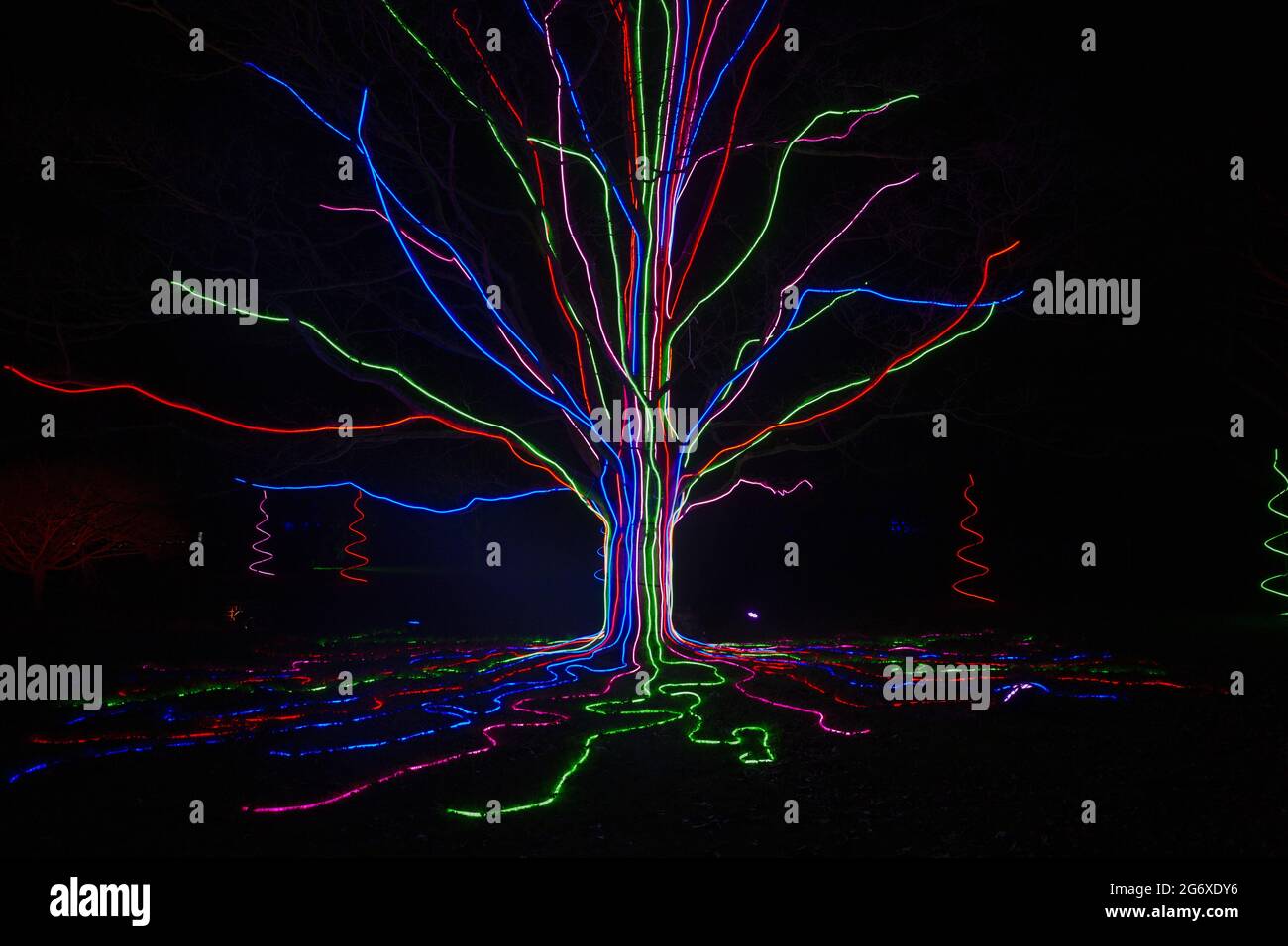 The illuminated trail of Christmas lights that winds around London's
