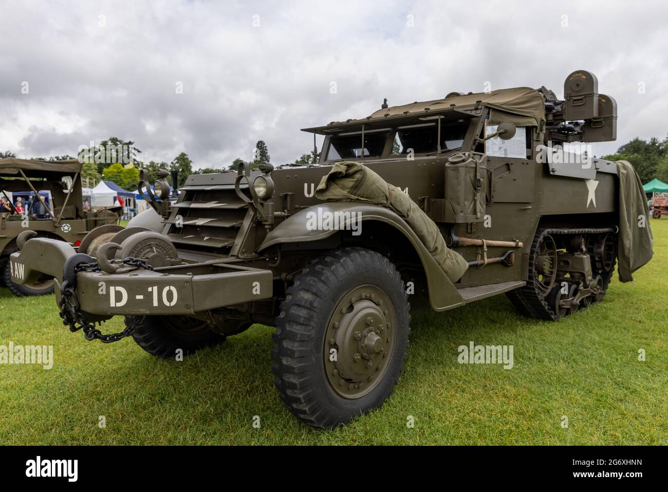 M3 Half-track armored personnel Carrier on static display at Shuttleworth Military Airshow on the 4th July 2021 Stock Photo