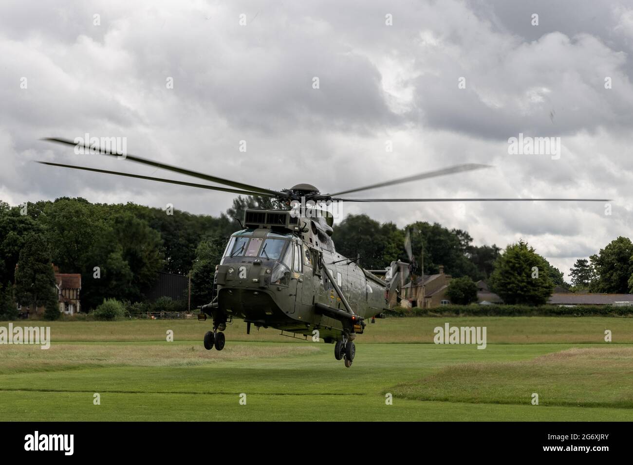 Royal Navy Westland Sea King HC4 - Owned and operated by Historic Helicopters at Shuttleworth Military airshow on the 4th July 2021 Stock Photo