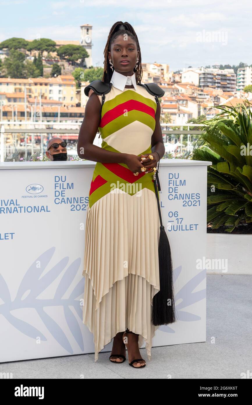 Jodie Turner-Smith pose at the photocall of 'After Yang' during the 74th Annual Cannes Film Festival at Palais des Festivals in Cannes, France, on 08 July 2021. Stock Photo