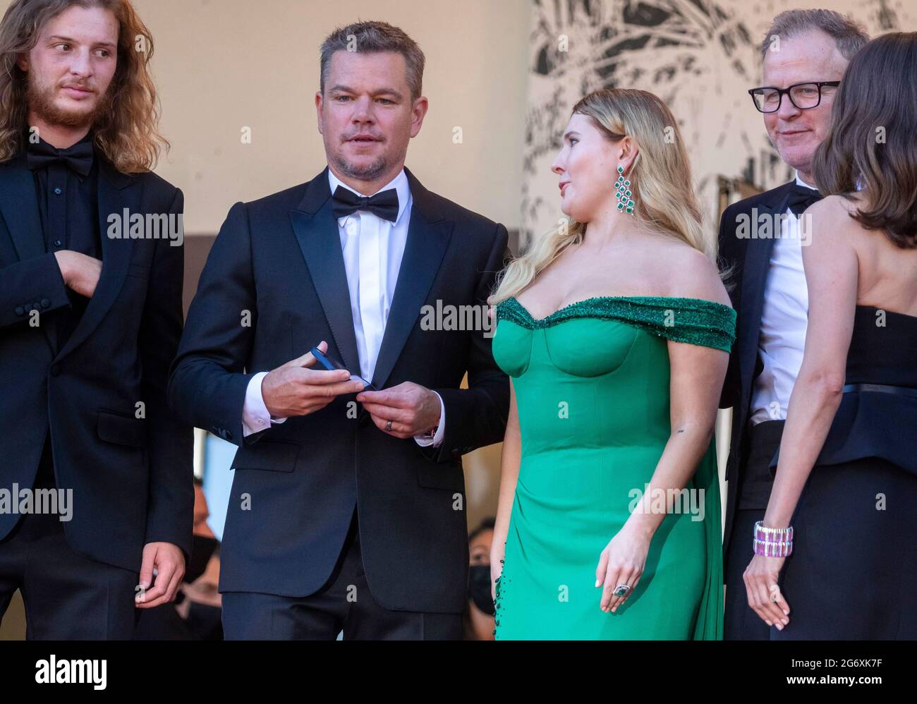 Idir Azougli (l-r), Matt Damon, Abigail Breslin, director Tom McCarthy
