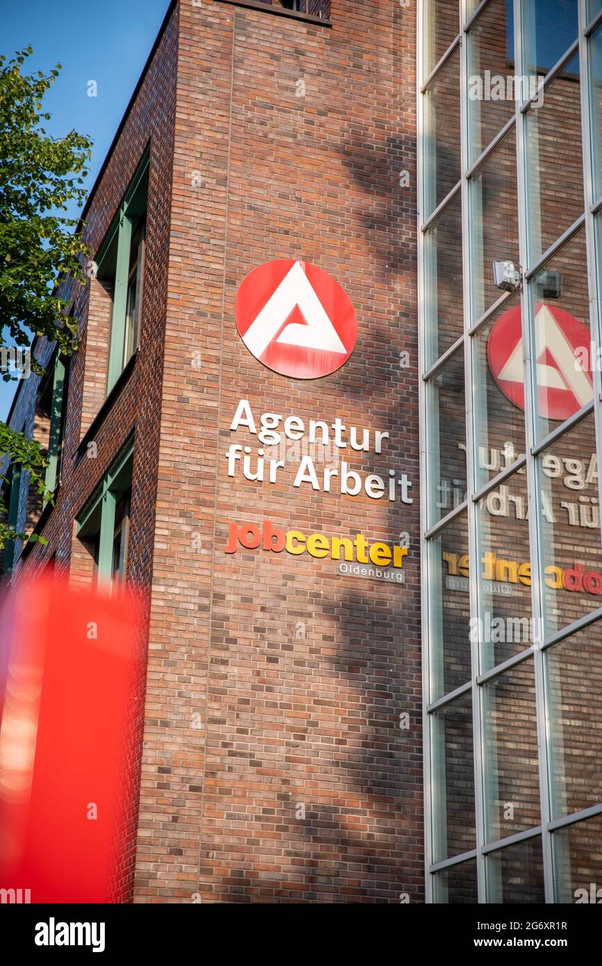 06.26.2021 Employment Agency And Jobcenter In Oldenburg. Stock Photo