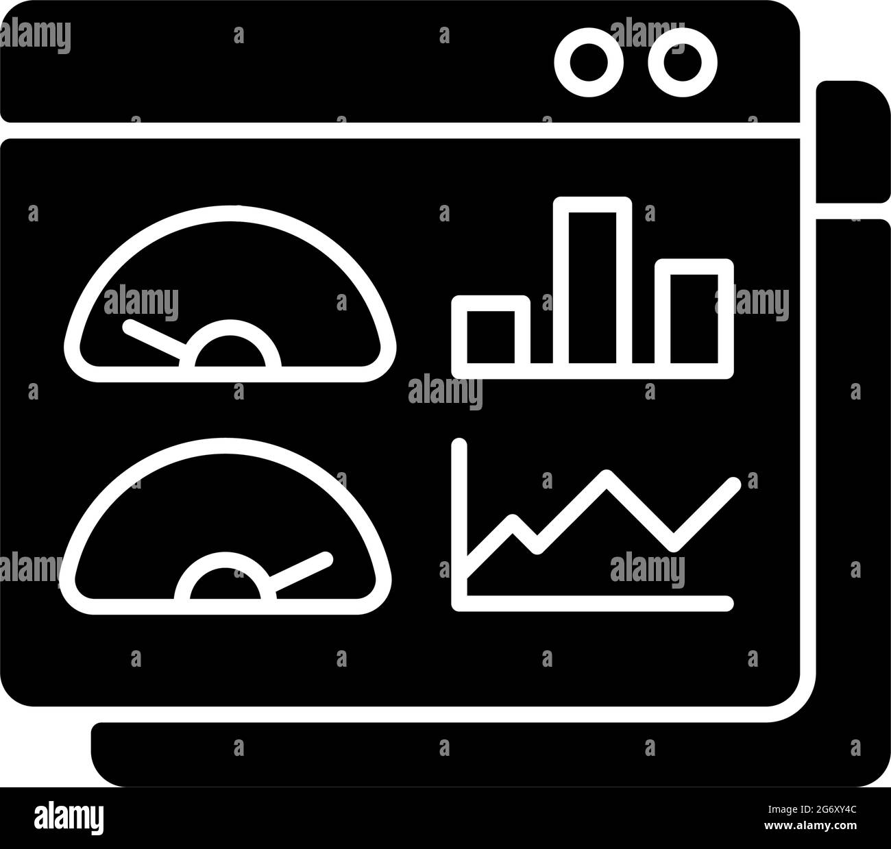Productivity dashboard black glyph icon Stock Vector Image & Art - Alamy