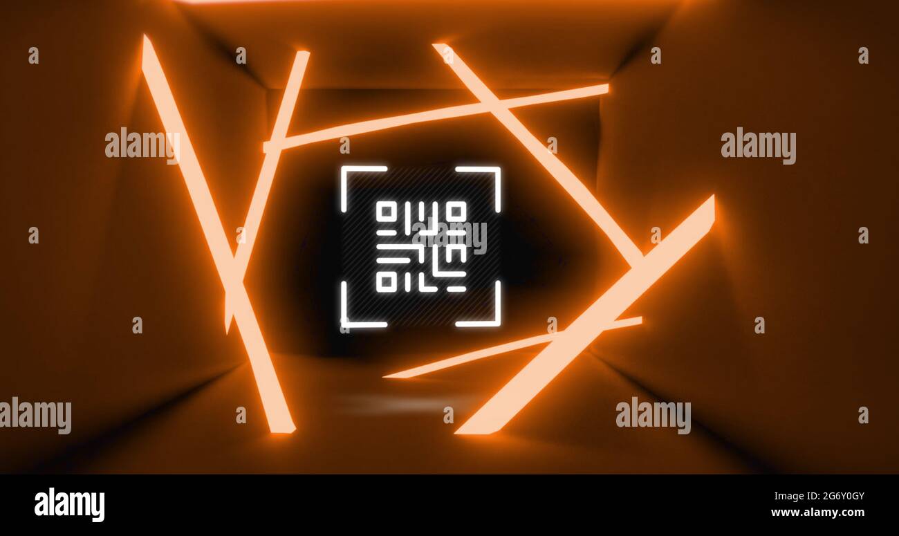 Image of flickering white QR code Stock Photo Alamy
