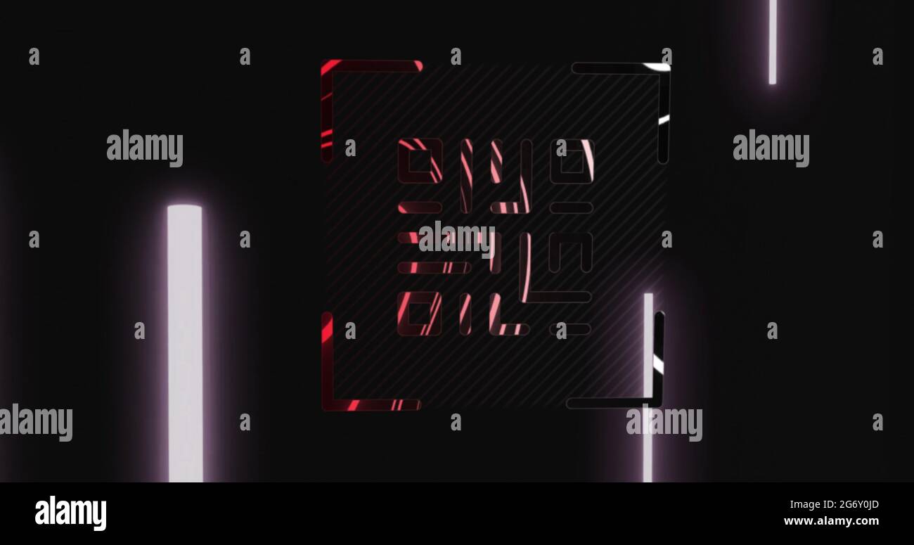 Image of flickering white QR code Stock Photo Alamy