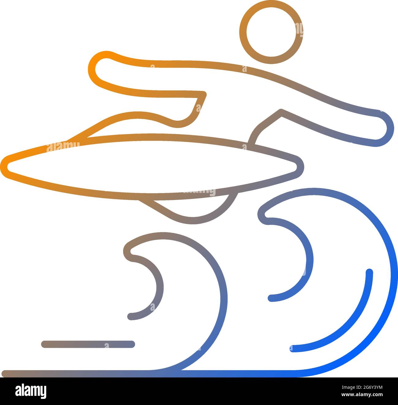 Air surfing technique gradient linear vector icon Stock Vector Image ...