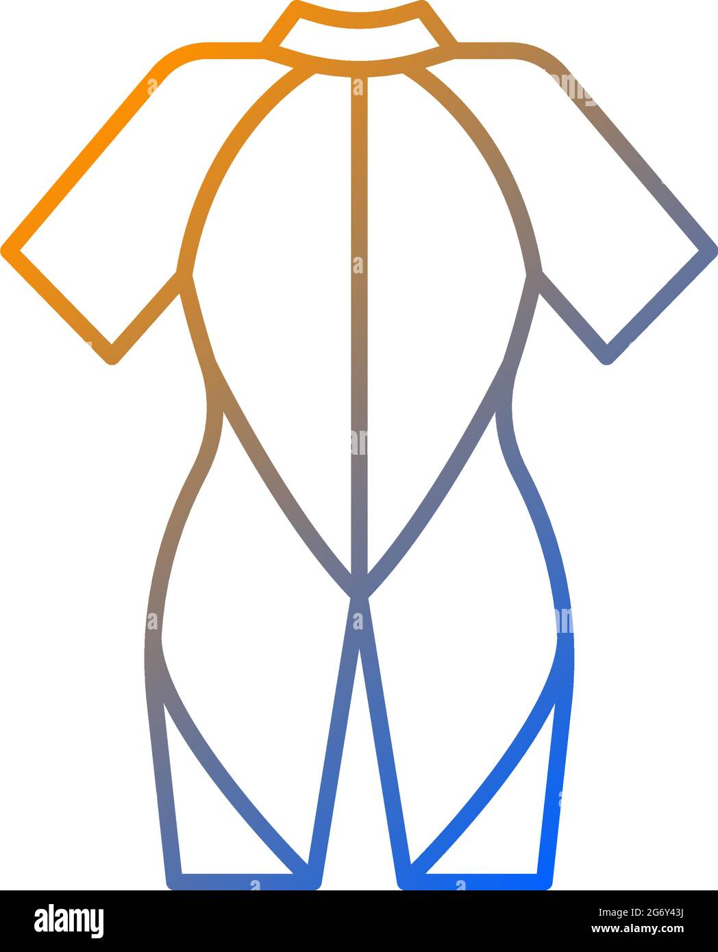 Wetsuit gradient linear vector icon Stock Vector