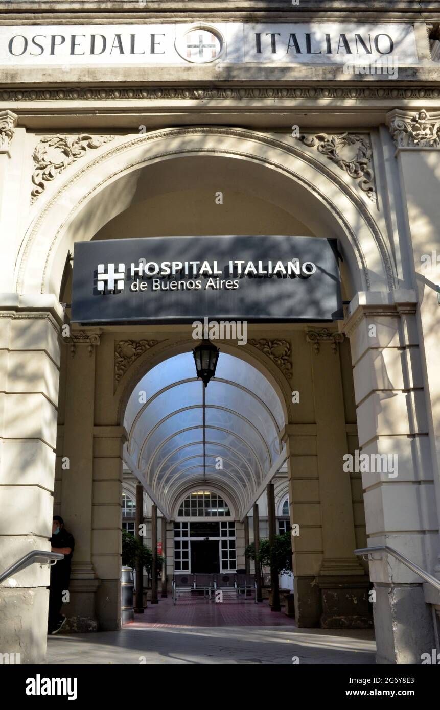 Buenos Aires, Argentina June 17, 2021 entrance to the private