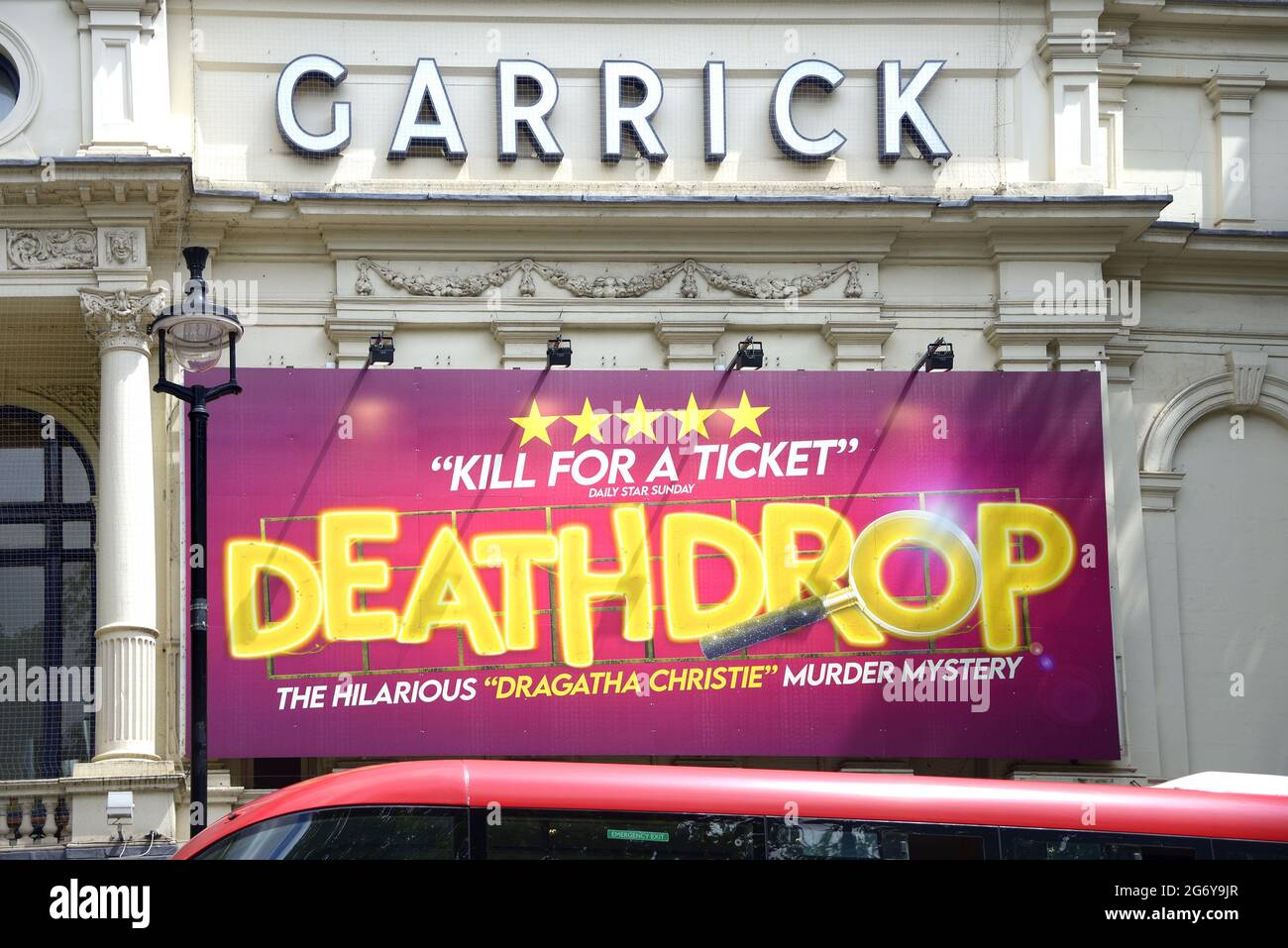 London, England, UK. 'Deathdrop' at the Garrick Theatre, July 2021. Drag Murder Mystery Stock Photo