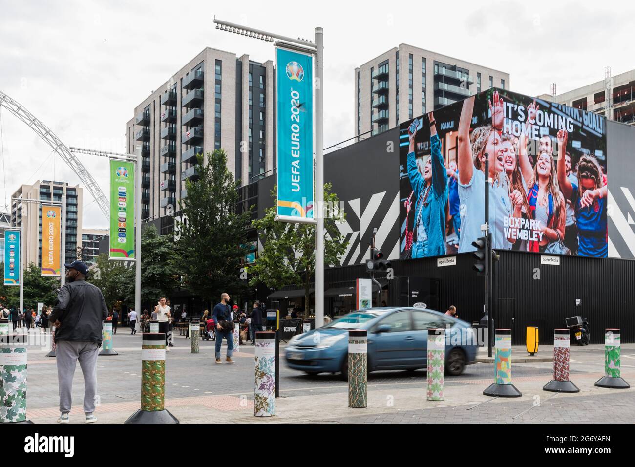 Wembley Stadium, Wembley Park, UK. 9th July 2021. Football's Coming