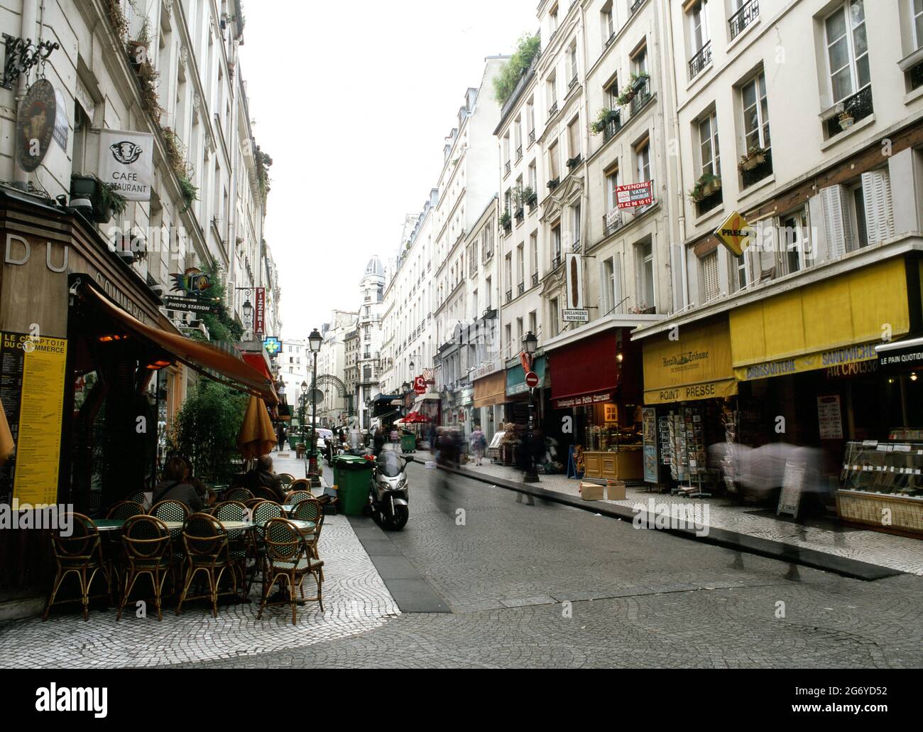 Rue Montorgueil in Paris Stock Photo