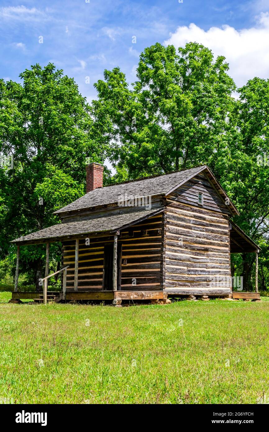 Robert Scruggs House, Cowpens National Battlefield, Gaffney, South Carolina.  Robert Scruggs House located at Cowpens  Robert Scruggs married Catherin Stock Photo