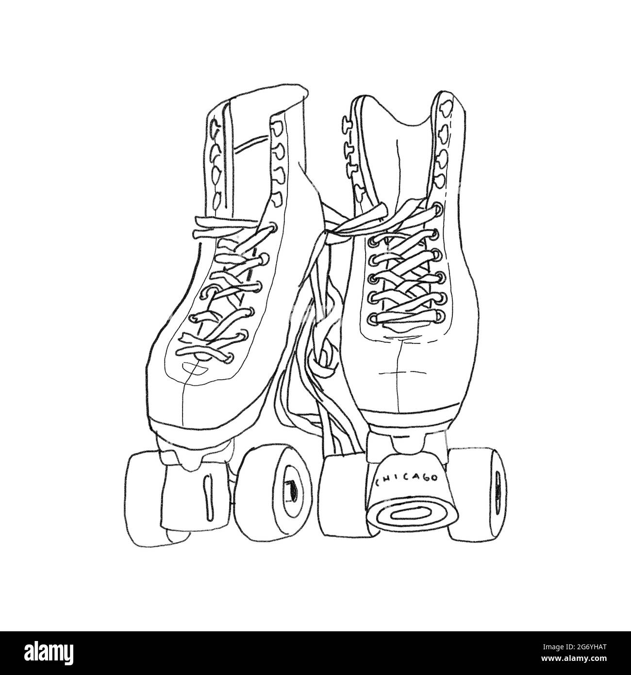 Roller skates Black and White Stock Photos & Images - Alamy