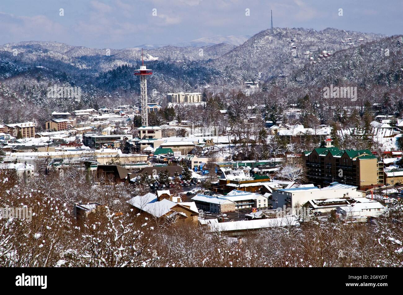 After heavy snowfall, Gatlinburg, Tennessee Stock Photo Alamy