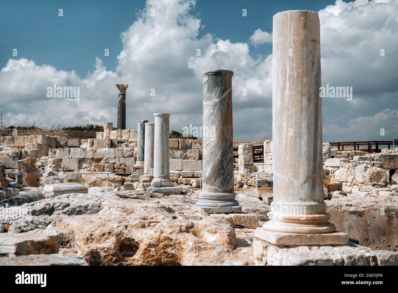 Ruins of ancient Kourion. Limassol District, Cyprus. Stock Photo