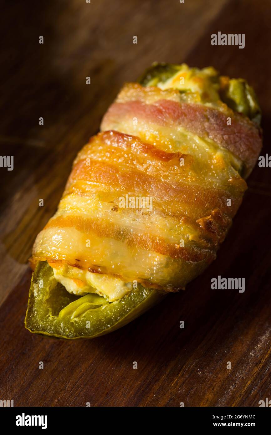 Homemade Bacon Wrapped Jalapeno Poppers with Cream Cheese Stock Photo Alamy