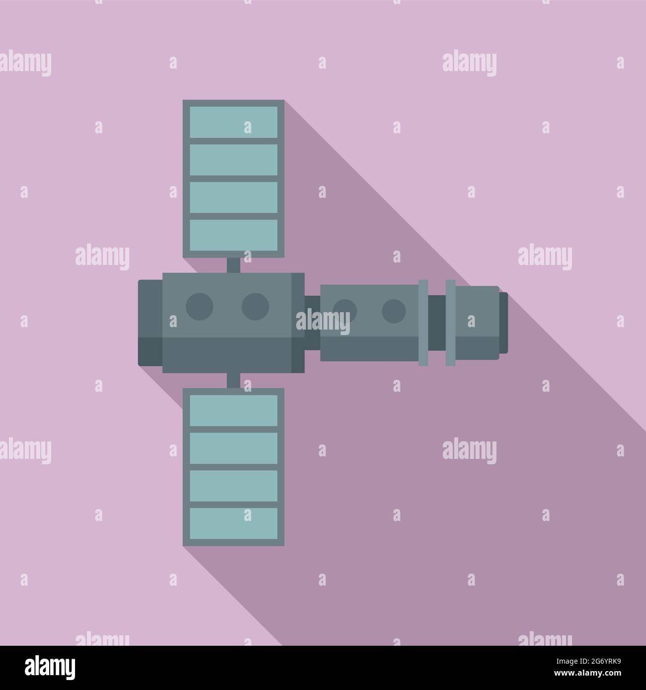 Mission space station icon flat vector. Mars spaceship Stock Vector ...