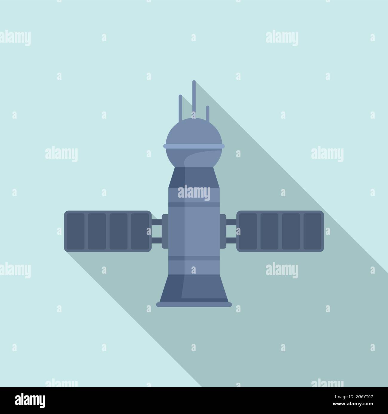 Earth space station icon flat vector. Spacecraft ship Stock Vector ...