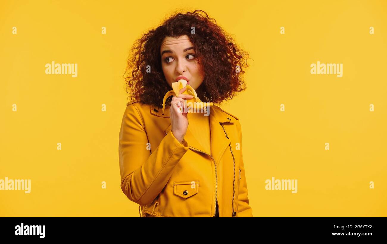 Stylish young woman banana hi-res stock photography and images - Alamy