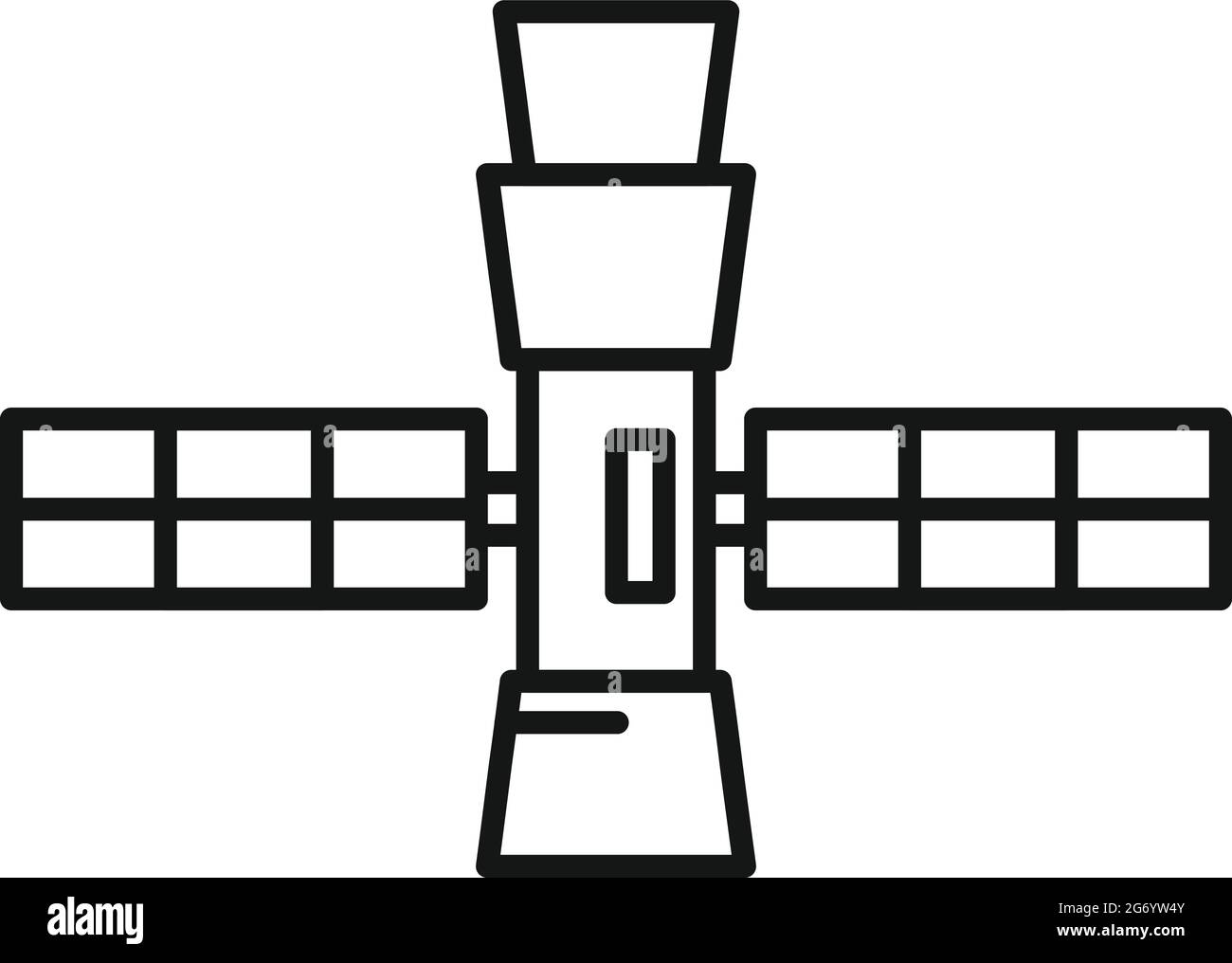 Digital space station icon outline vector. Space game door Stock Vector
