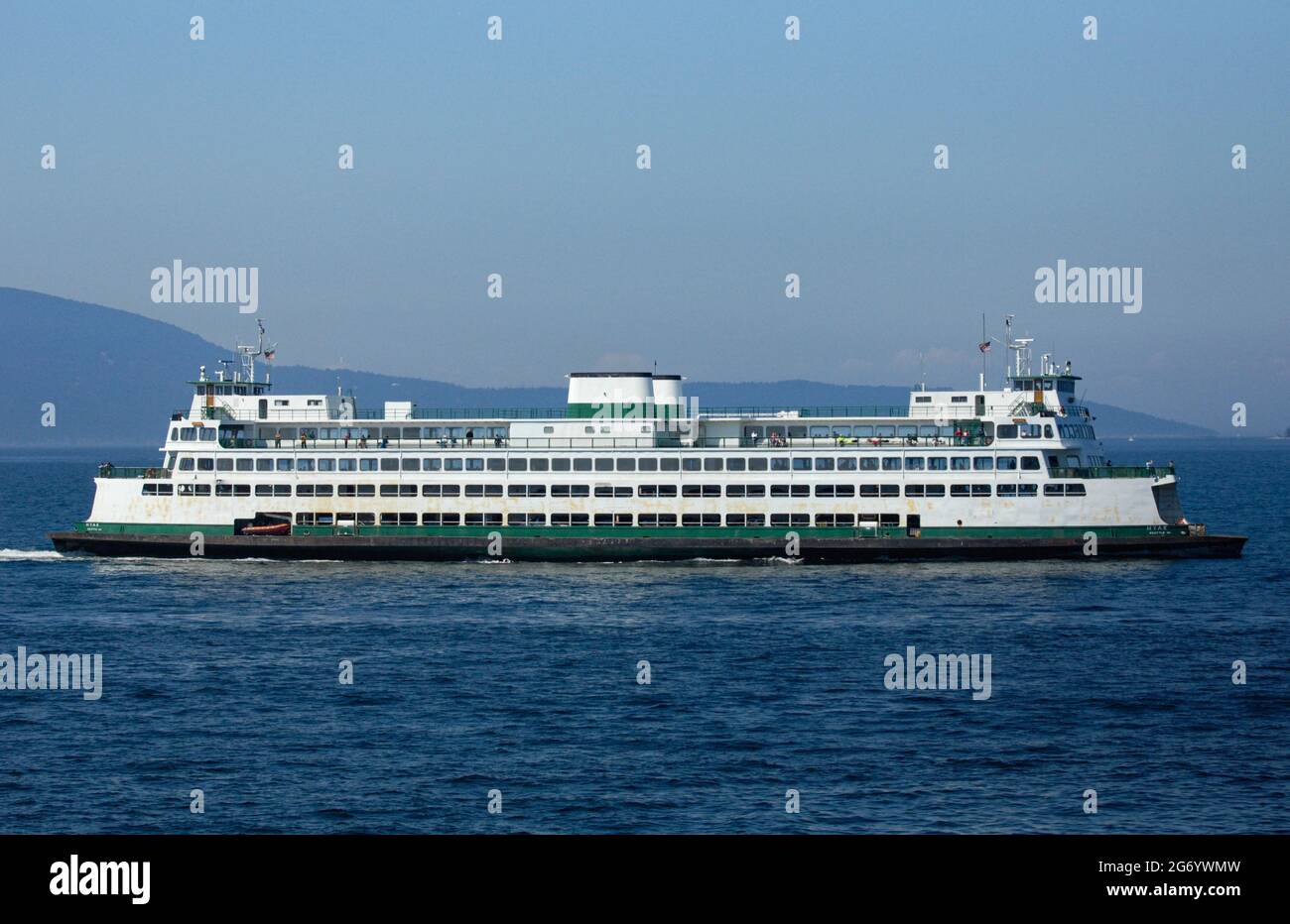 Washington State Ferry moving between San Juan Islands Stock Photo - Alamy